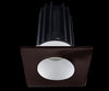 Lotus LED 2 Inch Square Recessed LED 15 Watt High Output Designer Series - 4000 Kelvin - Alzak Reflector - Trim Bronze