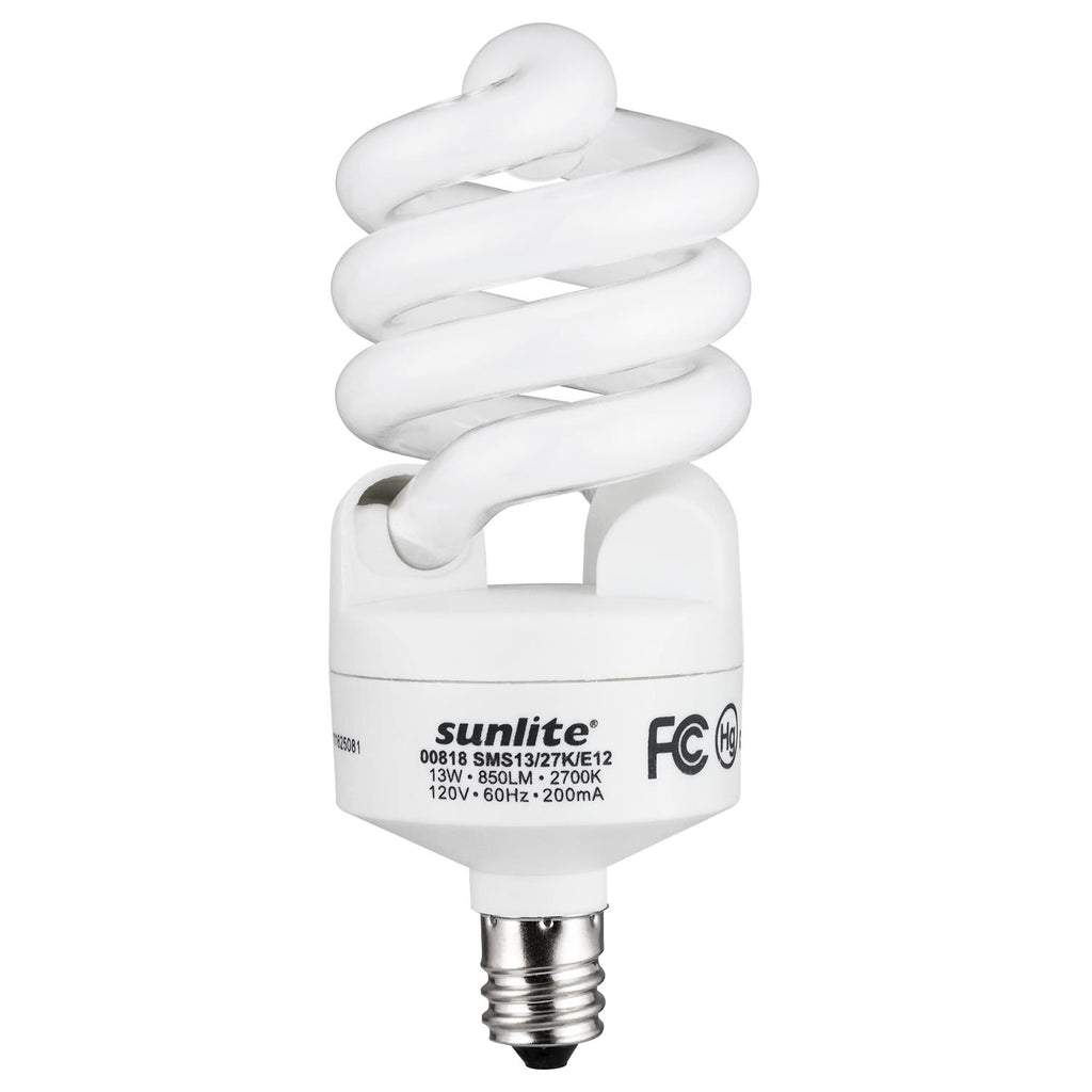 Compact Fluorescent - Super Mini Spiral - 13 Watt - 850 Lumens  - Warm White - 2700 Kelvin