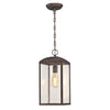 Westinghouse 6374300 One Light Pendant - Victorian Bronze Finish - Clear Seeded Glass