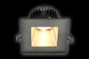 Lotus LED Lights - 4 Inch Square Deep Regressed LED Downlight - 3000 Kelvin - Silver Reflector - Black Trim