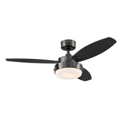 Westinghouse 7221500 Indoor Ceiling Fan with LED Light Fixture - 42 inch - Gun Metal Finish -
Reversible Blades - Opal Frosted Glass
