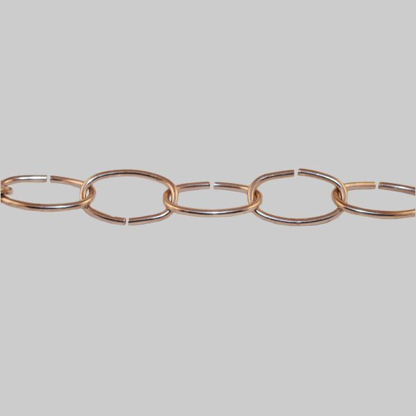 Kirks Lane-50399 - 11 ga nickle finish oval chain one yard length