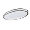 Sunpark DC032D-4000K - 32 Inch LED Double Ring Oval Shapped Ceiling Fixture - 46 Watt - 4000 Kelvin - 4700 Lumens - 120-277 Volt - Satin Nickel Finish