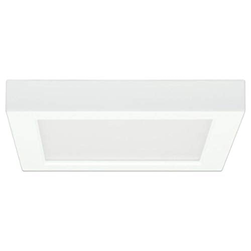 Satco S29361, 13.5 watt; 7" Flush Mount LED Fixture; 5000K; Square Shape; White Finish; 120 volts