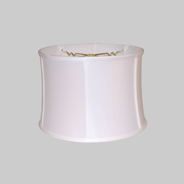 Kirks Lane-20435 - 15 Inch White Shallow Drum Shade