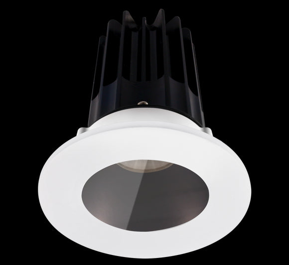 Lotus LED 2 Inch Round Recessed LED 15 Watt High Output Designer Series - 4000 Kelvin - Bronze Reflector - Shower Trim