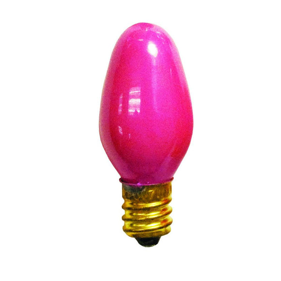 Bulbrite 709607 7 Watt C7 Incandescent Ceramic Pink