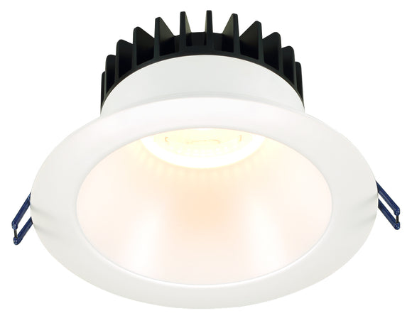 Lotus LED Lights 6 Inch Round Deep Regressed LED 18 Watt Open Plenum - 3000 Kelvin - White Reflector White Trim