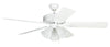 Craftmade BLD52MWW5C3 - 52 Inch Ceiling Fan w/Blades & 3 Alabaster Lights Matte White