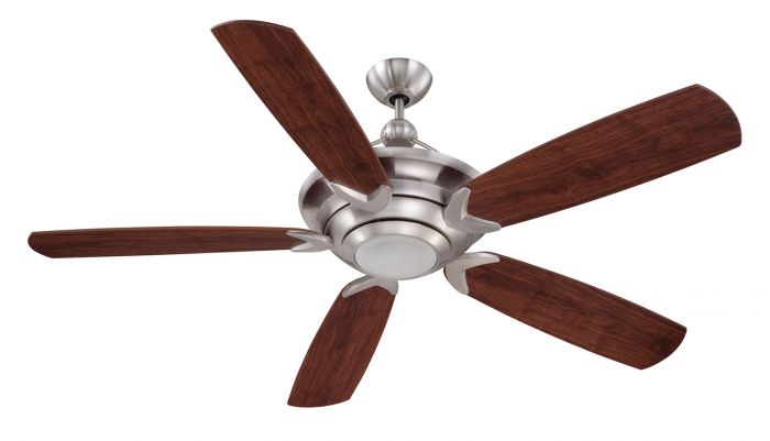 Craftmade VS60BNK5-LED - 60 Inch Ceiling Fan w/Blades, LED Light Kit Brushed Polished Nickel