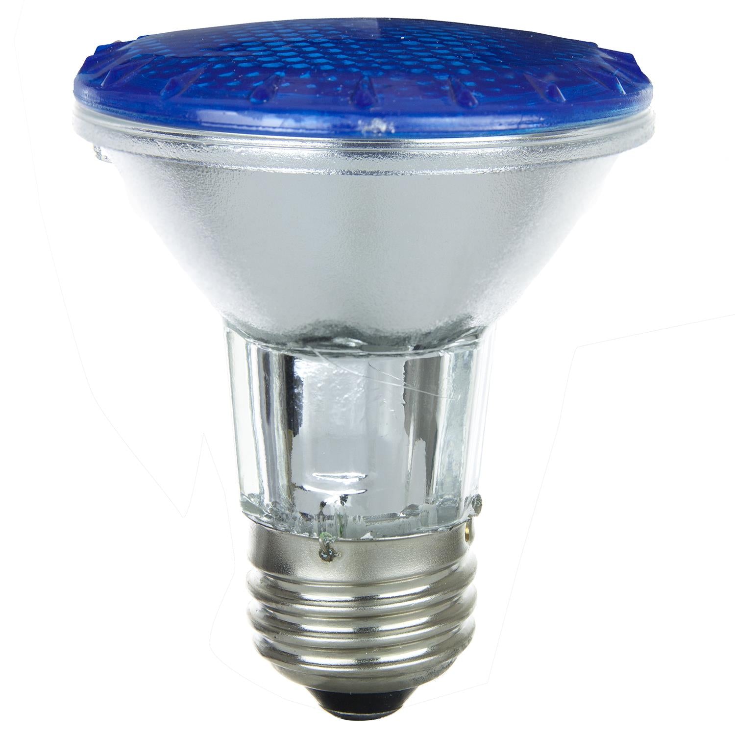 Halogen - Colored PAR20 Reflector - 50 Watt -Blue - Blue ...