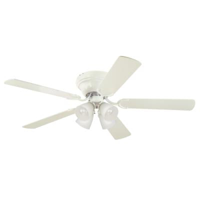 Westinghouse 7232300 Indoor Ceiling Fan with Dimmable LED Light Fixture - 52 inch - White Finish - Reversible Blades - Frosted Ribbed Glass