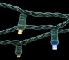 American Lighting MINI-25/6-G-GD Commercial Coaxial MINI 5mm LED Light String - 12.5 feet - Gold - 25 LED - 6 Inch Spacing - 120 Volt - 2.4 Watt per string - 20 AWG Green Wire - End to End Connection