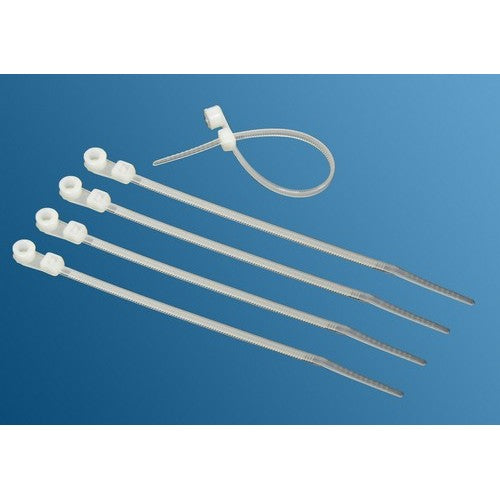 Morris Products 20312 Natural Colored Mounting Nylon Cable Ties (100 Pack)