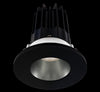 Lotus LED 2 Inch Round Recessed LED 15 Watt High Output Designer Series - 2700 Kelvin - Chrome Reflector - Trim Black