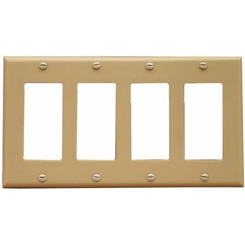 Morris Products 81140 Lexan Wall Plates 4 Gang Decorative/GFCI Ivory - This Decorative/GFCI 4 Gang Wall Plate is a great value