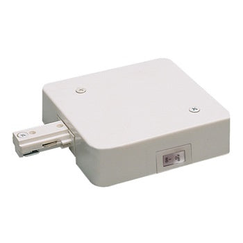 Nora Lighting NT-348W-1A - One-Circuit End Feed Current Limiter with Circuit Breaker 1A - White finish