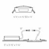 DALS Lighting  SPN4SQ-CC-3T - 4 Inch LED Recessed square panel light with included trims - 11 Watt - 3000-4000-5000 CCT Tunable -3 Interchangeable Trim Colors, white/Satin Nickel/Black