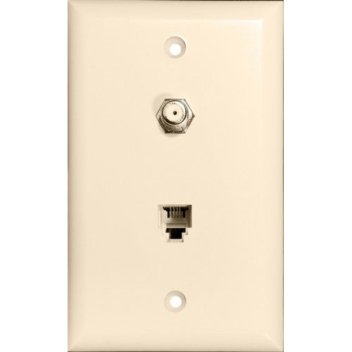 Morris Products 80059 Phone/CATV Wall Jack Lt Alm