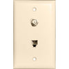 Morris Products 80059 Phone/CATV Wall Jack Lt Alm