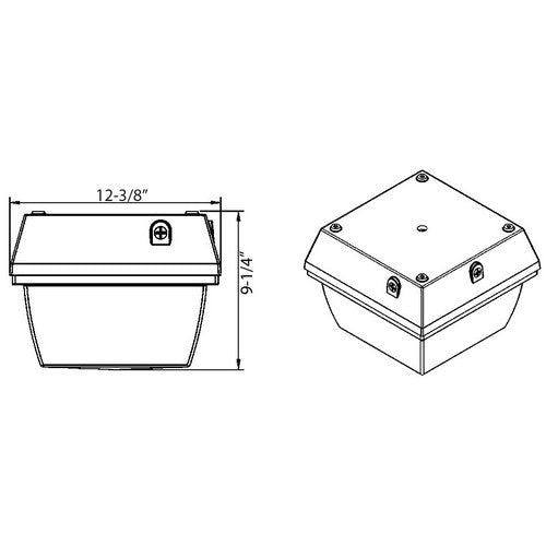 Morris Products 71462A LED Canopy/Garage Vandal Resistant Light Sqr 40W  5000K