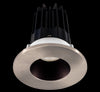 Lotus LED 2 Inch Round Recessed LED 15 Watt High Output Designer Series - 3000 Kelvin - Bronze Reflector - Trim Brushed Nickel