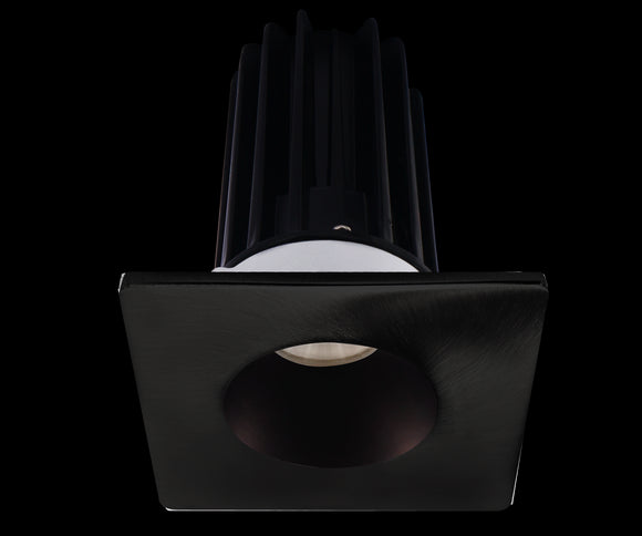 Lotus LED 2 Inch Square Recessed LED 15 Watt High Output Designer Series - 4000 Kelvin - Bronze Reflector - Trim Black