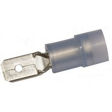 Morris Products 11956 16-14 .032x.250 Nylon Insulated Double Crimp Male Disconnects (Pack of 100)