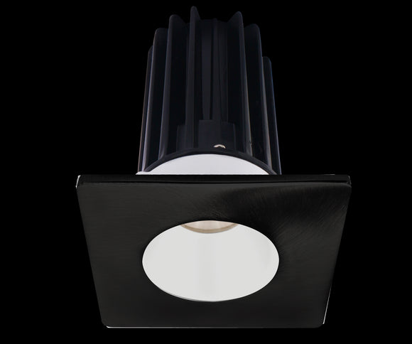 Lotus LED 2 Inch Square Recessed LED 15 Watt High Output Designer Series - 2700 Kelvin - White Reflector - Trim Black