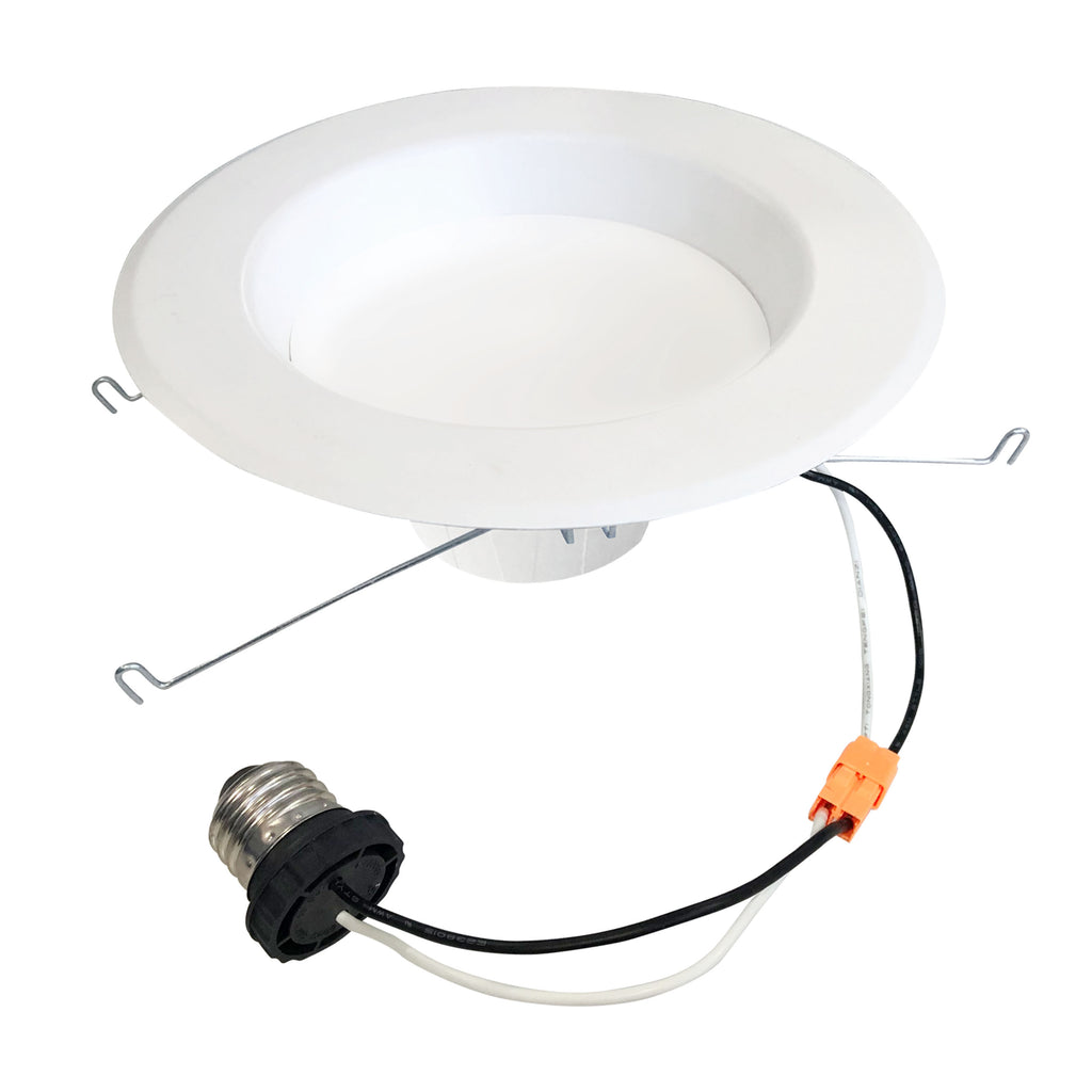 BULBRITE 773166 - 5/6 Inch LED Downlight Retrofit - 14 Watt - Round - 3000 Kelvin Warm White - Dimmable -120 Volt - White Finish - Ja8 Compliant
