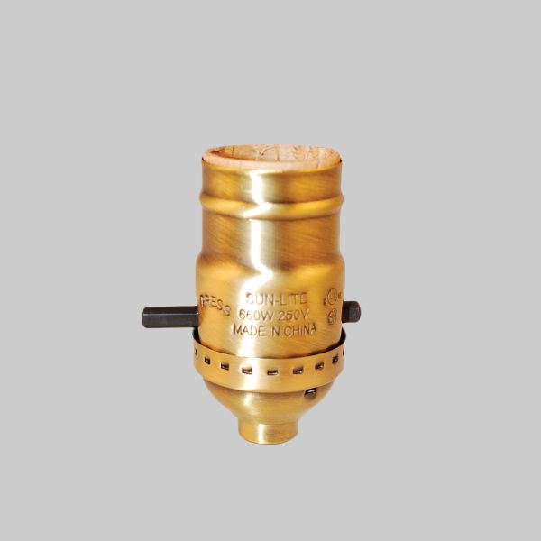 Kirks Lane-30544 - Push Through Standard Base Antique Lamp Socket