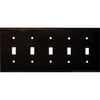 Morris Products 81052 Lexan Wall Plates 5 Gang Toggle Switch Brown - This Wall Plate is for a 5 Gang Toggle Switch.