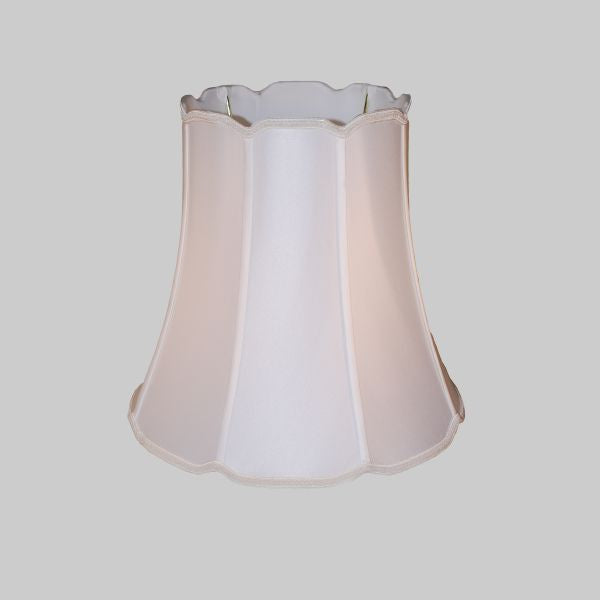 Kirks Lane-20533 - 18 Inch White V Notch Drum Shantung Shade