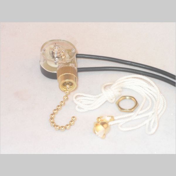 Kirks Lane-31175 - pull chain canopy switch w/br/plt.nut