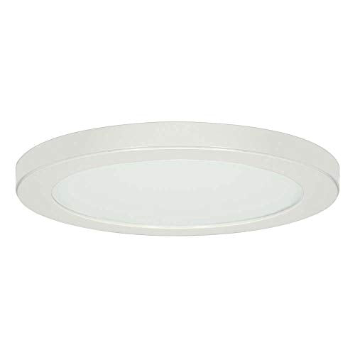 Satco S29650, 25 watt; 13" Flush Mount LED Fixture; 3000K; Round Shape; White Finish; 120 volts
