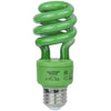 Compact Fluorescent - Colored Mini Spiral - 13 Watt -Green - Green