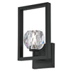 Westinghouse 6367300 One Light LED Wall Fixture - 5 Watt - Matte Brushed Gun Metal Finish - Crystal Glass