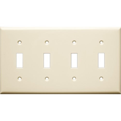 Morris Products 81043 Lexan Wall Plates 4 Gang Toggle Switch Almond - An attractive 4 Gang Wall Plate Toggle Switch.