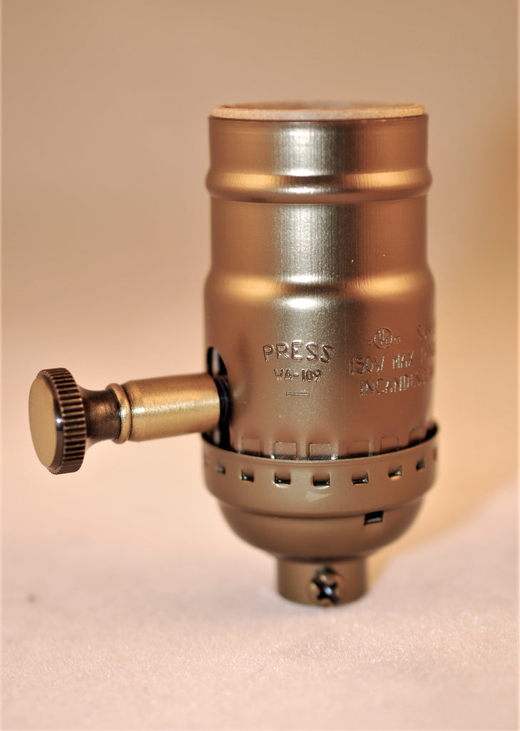 Kirks Lane-32064 - antique aluminum full range dimmer socket