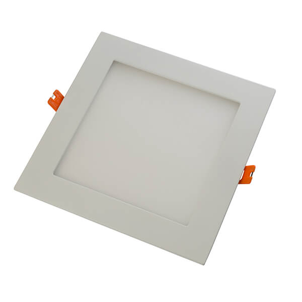Light Blue USA LB11366 - 4 Inch LED Downlight - Slim Square Panel - 12 Watt - 4000 Kelvin - Dimmable - 120 Volt - White Finish