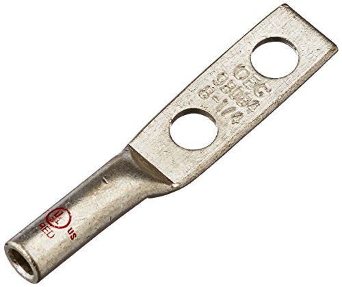 Morris Products 94312 2MLLC8-1/4 Copper Compression Lug - Long Barrel - 2 Hole