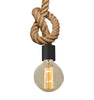 Besa 1JT-SOLO-BK-T104-BK - Stylish Natural Rope Suspension Creates A Striking Backdrop For An Existing Light Source - Swag T104-BK Included