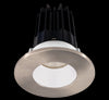 Lotus LED 2 Inch Round Recessed LED 15 Watt High Output Designer Series - 4000 Kelvin - White Reflector - Trim Brushed Nickel