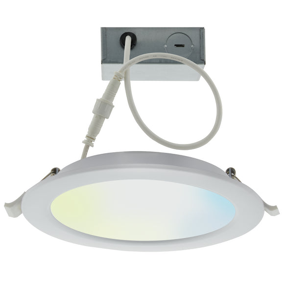 Satco S11261 - 10 Watt - LED Ultra Thin Direct Wire Downlight - 4 Inch - Tunable White - Round - Starfish IOT - 120 Volt - 650 Lumens