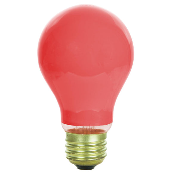 Incandescent - A19 Colored  - 25 Watt -Red - Red