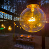 Bulbrite 810140 - 48 ft String Light Kit - 15 Sockets - E26 Base - Black Wire with 25 Watt G25 Clear Finish Lamps - STRING15/E26/BLACK-G25KT