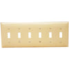 Morris Products 81060 Ivory 6 Gang Toggle