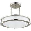 Sunlite 87783-SU - 12" Round LED Double Band Fixture, 30K/40K/50K - CCT Tunable, Brushed Nickel Finish