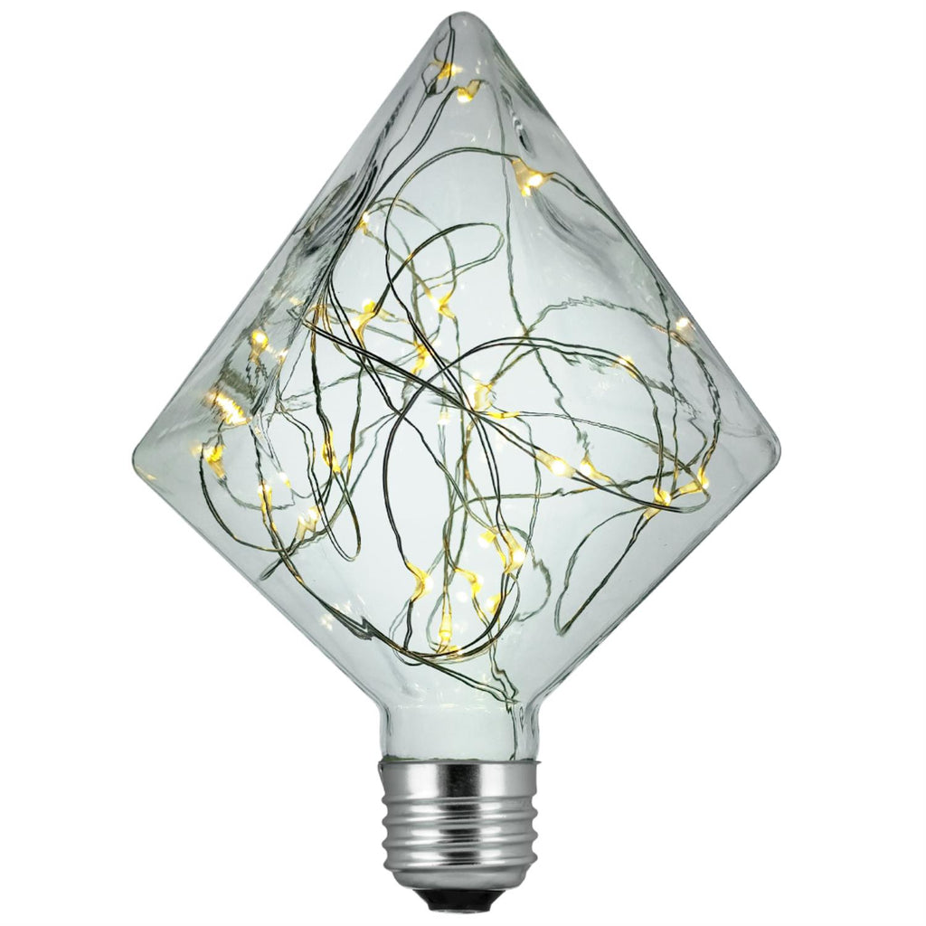 Sunlite  81196-SU - DIAMOND/LED/DX/1.5/27K LED Diamond Shaped Decorative Light Bulb, Warm White
