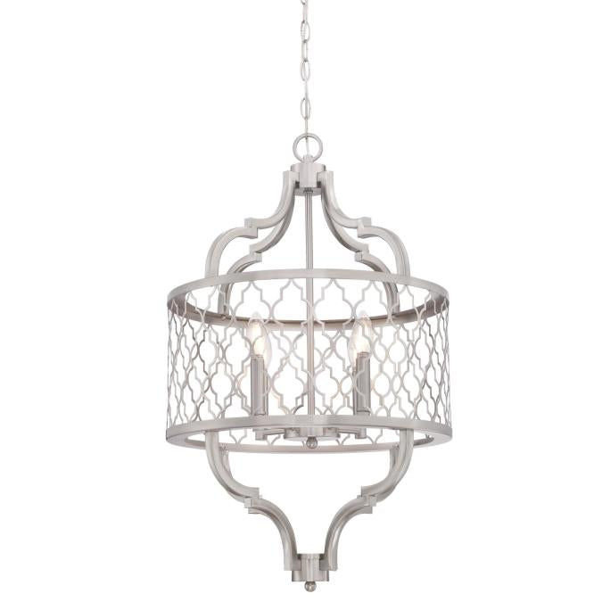 Westinghouse 6368500 Four Light Chandelier - Brushed Nickel Finish